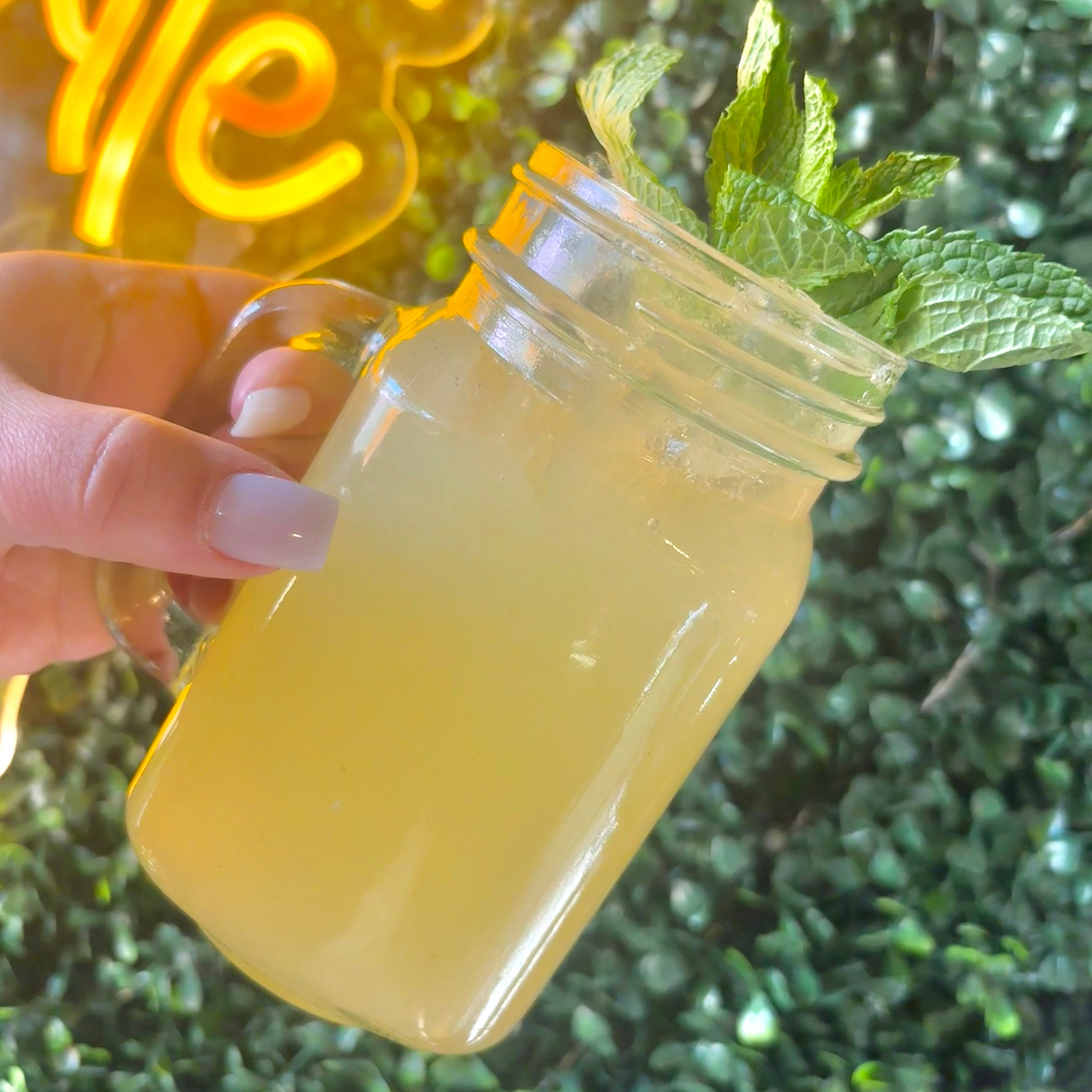 Strawberry lemonade agua fresco.