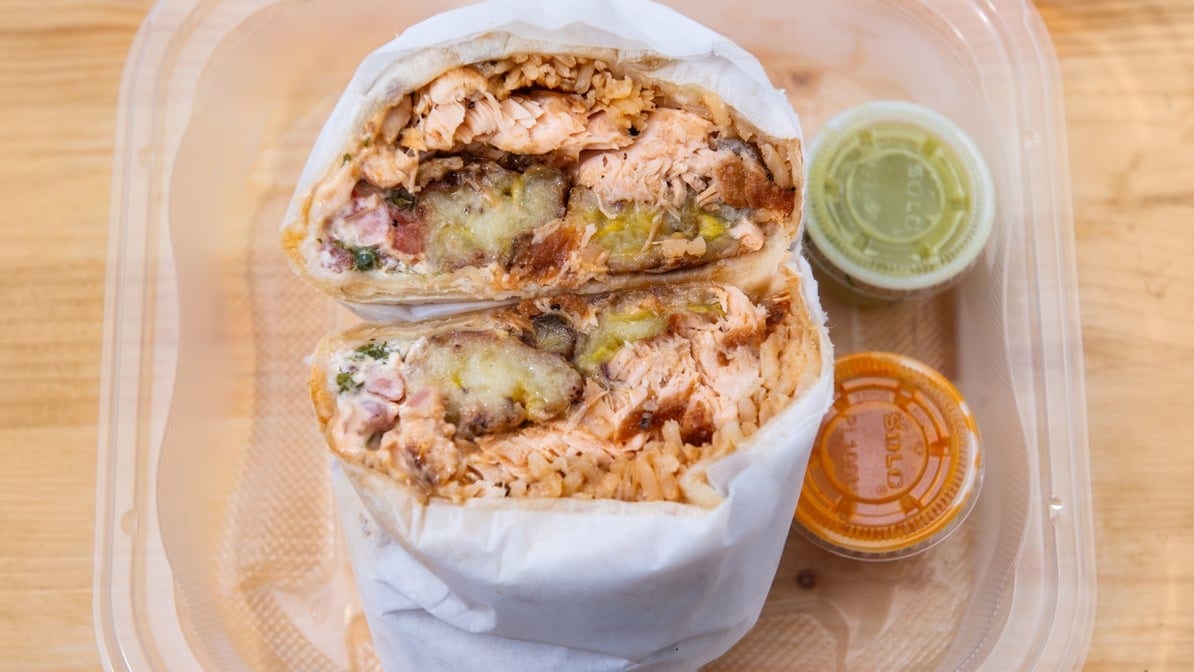 Salmon Burrito.