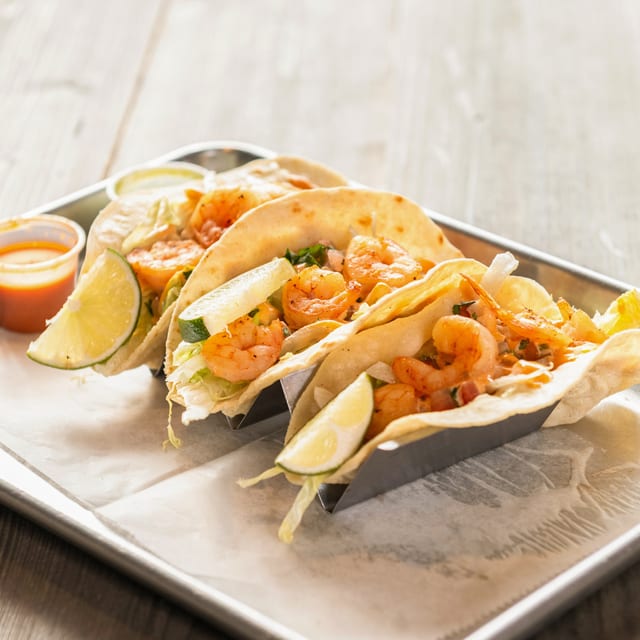 Shrimp Tacosx3.