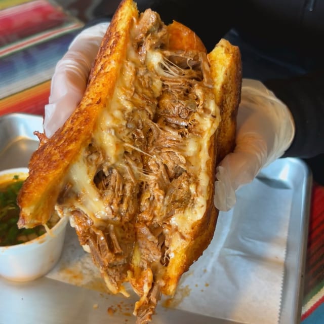 Birria Grilled Cheese Sandwich.