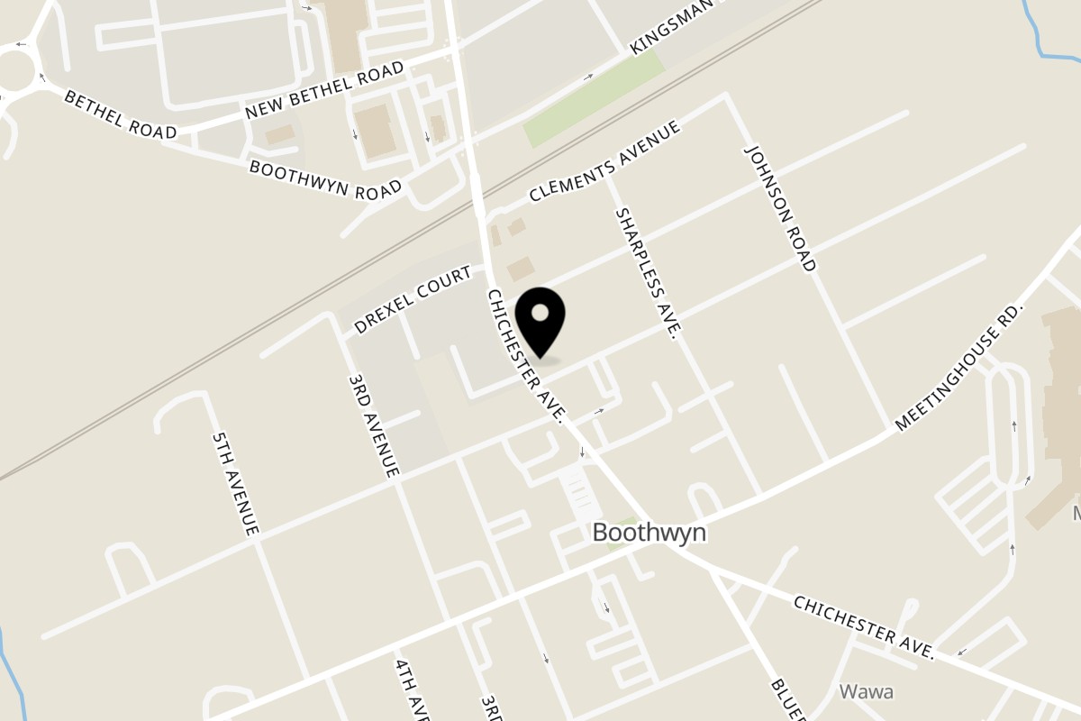 Map showing the location of Tacos Mexiko Restaurant on 2805 Chichester Avenue in Boothwyn
